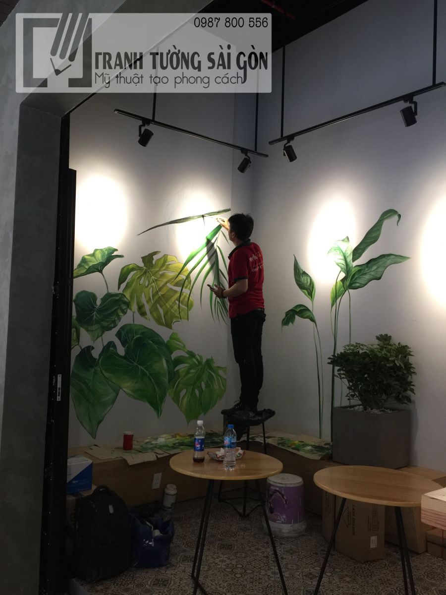 Vẽ tranh tường cho quán cafe đẹp tại sài gòn