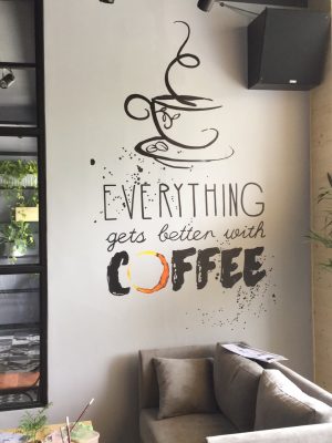 tranh tường cà phê