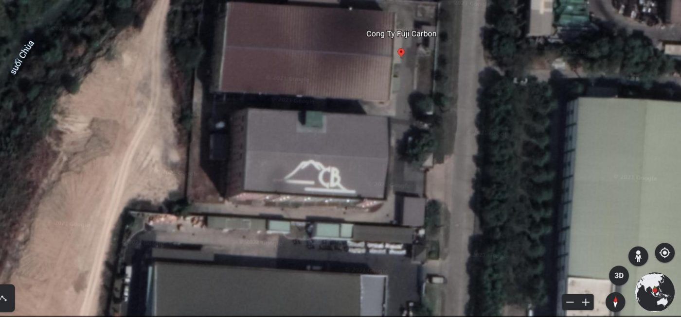 vẽ logo lên mái tôn (hình ảnh từ vệ tinh)