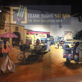 VẼ TRANH TƯỜNG GIÁ RẺ - bên Hoạ sĩ THUYÊN chuyên nhận vẽ tranh tường giá tốt nhất và chất lượng cũng đẹp lắm ah. vẽ tranh tường.